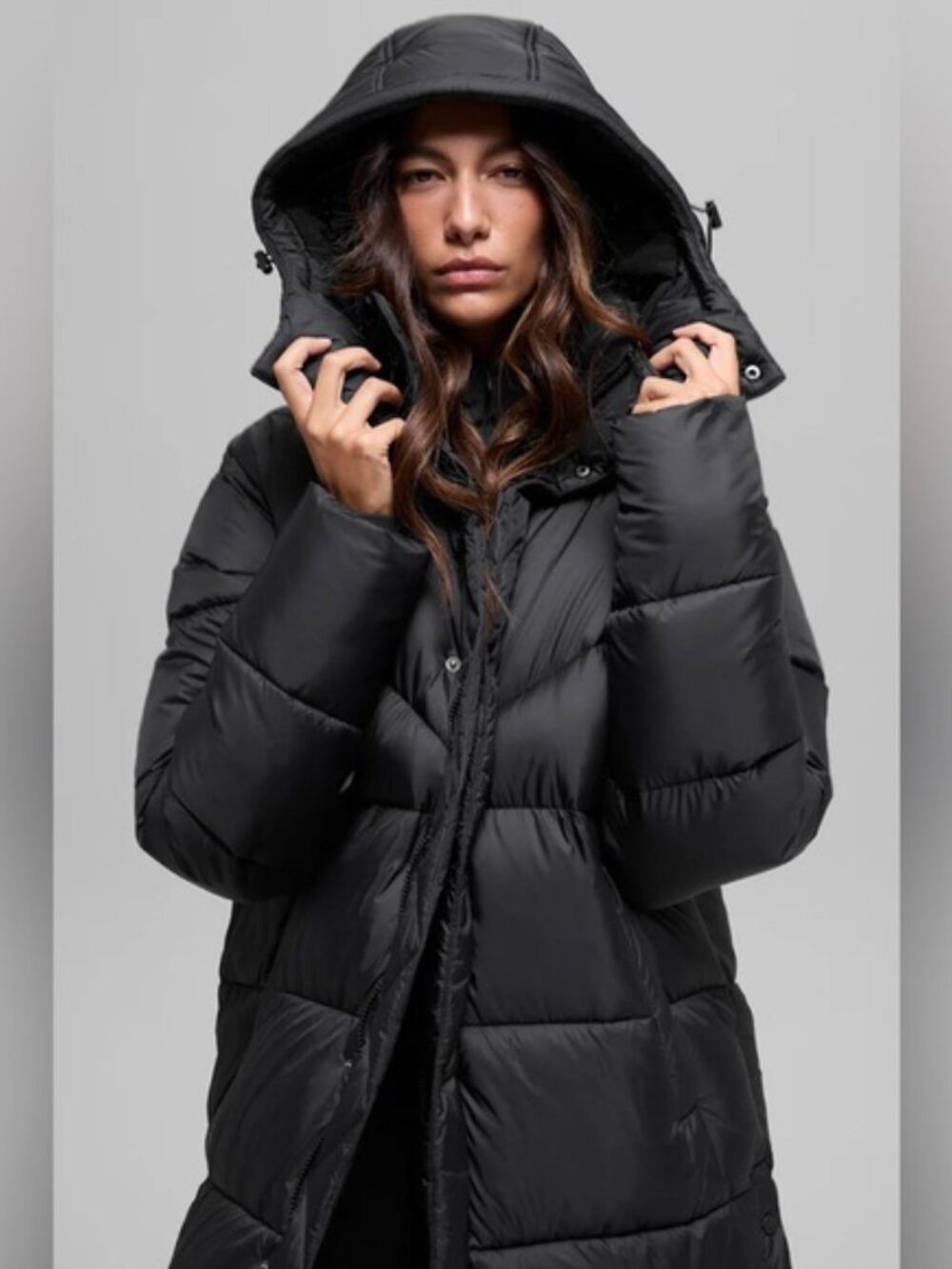 NEW ALO Gold Rush Puffer Trench Long Coat Jacket | US XS Unisex - Picture 4 of 14